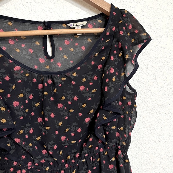 Floral Ruffle Mini Dress - Picture 2 of 9